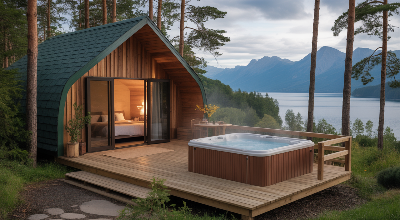 Cozy mountain lodge cabin in Big Bear CA surrounded by pine trees and scenic nature